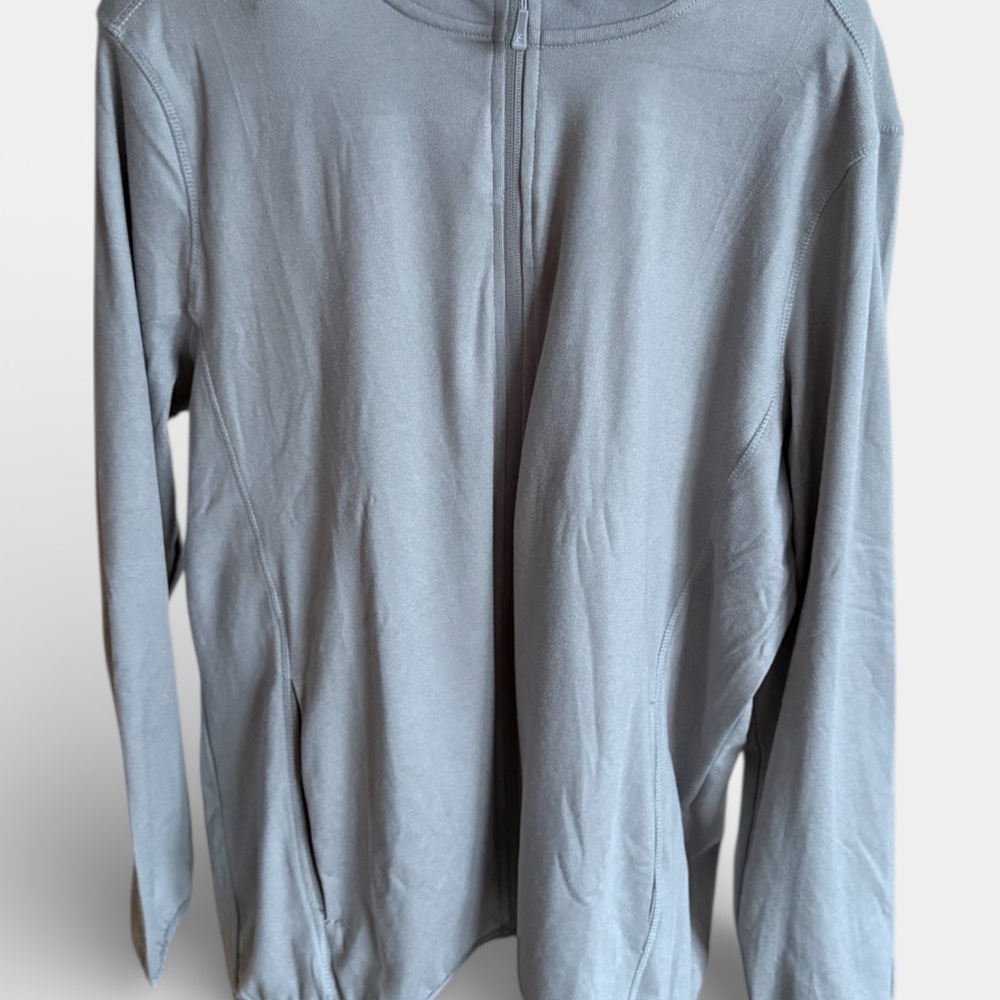 Avalanche Mens Jacket Size XL Gray Fleece Long Sleeves Full Zip Pockets